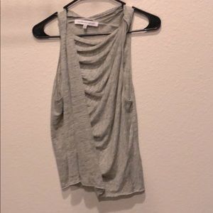 Heather grey linen tank
